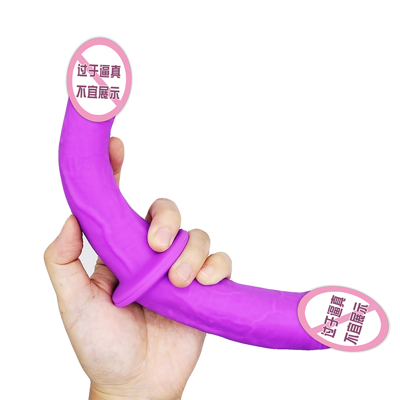 823/824 Lesbian dublu cap violet pentru adulți jucării sexuale duble dildo de penetrare cap dublu lateral s -a încheiat dildo pentru cupluri femei gay